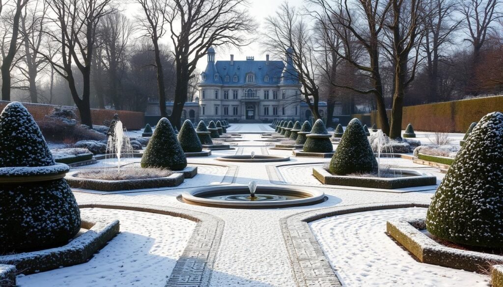 Château de Chenonceau Gardens in Winter